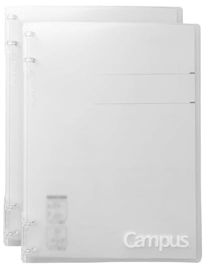 Classeur Campus Kokuyo B5 transparent à 2 anneaux pour organiser vos notes de cours