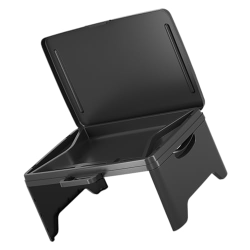 ERINGOGO Black Portable Folding Lap Desk Multi-use Laptop Table Study Writing Breakfast Table Car Trays for Eating