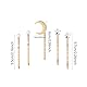 TseenYi Mond Stern Haarnadeln Gold Perle Bobby Pins Strass Stern Haarspangen Perlstern Mond Haarnadeln Sets Cz Stern Perle Halbmond Bobby Clip Kristall Braut Hochzeit Haarspange 5 Stück