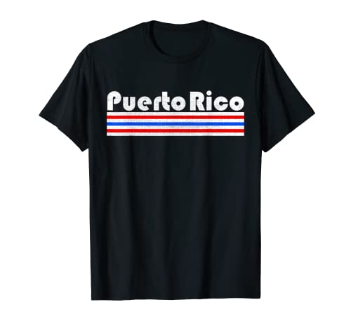 Puerto Rico Flag Retro Vintage Country Island Souvenir Gift T-Shirt