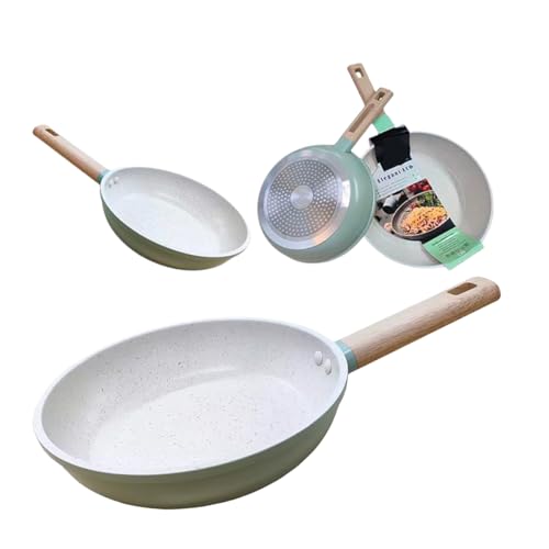 YIJIA | Sartén Antiadherente con Superficie de Piedra, Sartén con Revestimiento de Mármol,Libre de PFOA,Apta para Todo Tipo de Cocinas, Incluida Inducción y Puede Lavavajillas (Ø30 cm)