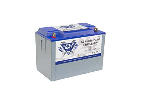 Battle Born Batteries Lifepo4 Deep Cycle Battery - 100Ah 12V Lithium Battery W/Built-In Bms - 3000-5000 Deep Cycle Rechargeable Battery - Rv/Camper, Marine, Overland/Van, And Off Grid Applications #TOP1