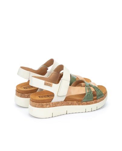 Image of PIKOLINOS Palma W4N-0968 Women's Sandals - Stylish Premium Leather Wedge Sandals - Cushioned Insole, Hook & Loop Closure, Ultra-Light Sole for Everdat Walking