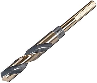 sourcing map Reduced Shank Twist Drill Bits 15mm High Speed Steel 4341 with 10mm Shank for Stainless Steel Alloy Metal Plastic Wood