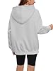 Famulily Ladies Hoody Sweatshirts Plus Size Long Sleeve Trendy Clothes Fall Cute Fleece Lined Pullover Hoodie Grey XL #4