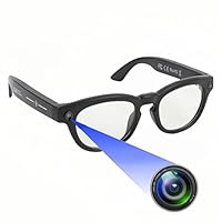 XUMIUZIY Kameragläser, Sportgläser Im Freien mit Kamera, HD -Smart -Videoaufnahme, Tragbare Sonnenbrille mit 11 Sprachen Übersetzung, Zum Fahren, Radfahren, Angeln, Wandern