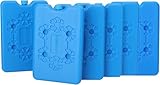 BbiuRer Kühlakkus, 6 Stück Kühlpads Für Kühltasche, Wiederverwendbare Kühlelemente Mit 72 Stunden Kühlung, Ultradünne Kühlakkus Für Kühltasche Und Büro, Blaue Kühlpads Aus DHPE