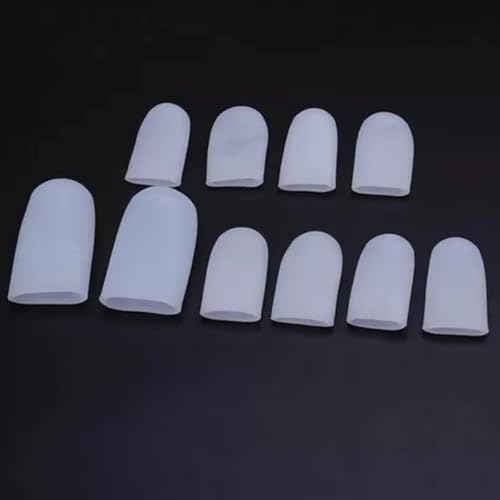 Protetores de Dedos dos Pés de Gel de Silicone, Pacote com 10 Unidades