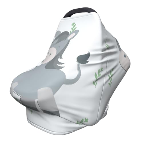XZDHYZ smiling donkey Versatile full-print Stroller Chair Cover/Nursing Cover, specially designed for your baby, Black