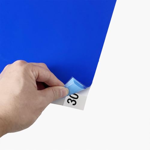 Image of Sticky mat with Adhesive,Tacky pad 24 inch x 36 inch,for Construction,Science Lab Door Matting,Basketball Shoes,Cleanroom,Laboratory and Hospital. (12, Blue, 24 inchx36 inch)