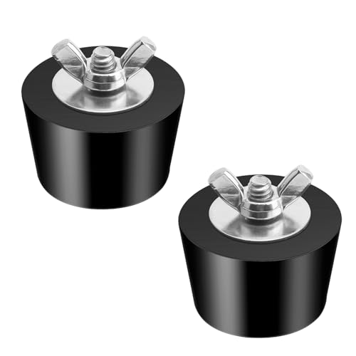 Swimming Pool Rubber Plug with Stainless Steel Bolt Drainage Plug, Winter Pipeline Antifreeze Plug 1.5 inches (2 Pieces)