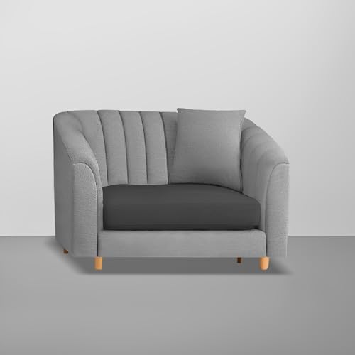 Image of Doraldo Seater Sofa Set for Living Room (Black Grey) Premium Fabric Sofa Set