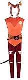 Kids Shera Cosplay Suit Catra Costume Girls She Ra Uniform with Headpiece Tail Suit Set Halloween Outfits (Orange, Medium)