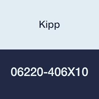 Kipp 06220-406X10 Black Thermoplastic/Steel Star Grip, M6 External Thread, Style L, Metric, 25 mm Diameter, 10 mm Screw Length, 16 mm Height, Black Cap Color (Pack of 10)