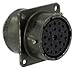 Amphenol Aerospace Circular Connector Receptacle, Size 14, 19 Position, Wall - MS3120E14-19S-LC
