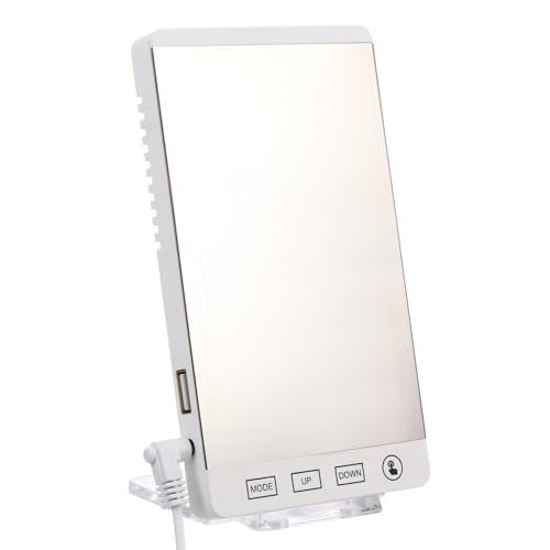 TIDTALEO 温湿表示目覚まし時計 高精細鏡面デジタル置き時計 自動湿温検知 段調光 夜間モード対応 実用的な寝室用テーブルクロック