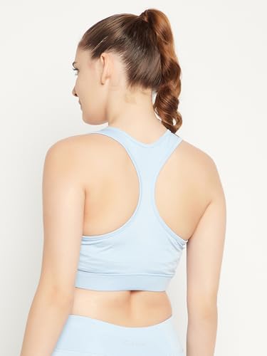 Image of Clovia Women's Polyamide Lightly Padded Wire Free Sports Bra