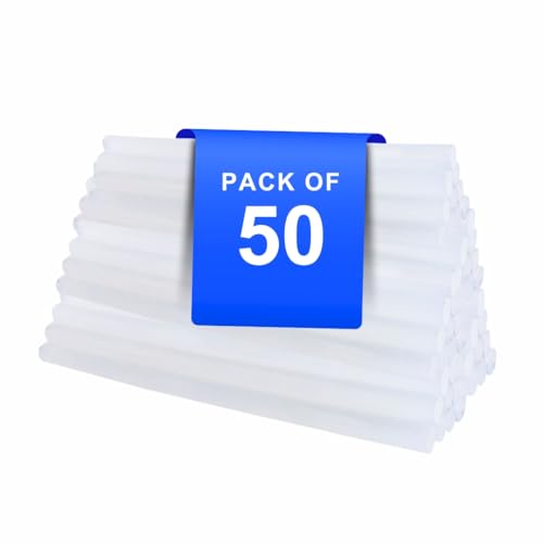 Image of VCR 11mm Glue Sticks for Glue Gun - 11mm x 165mm in Length - Hot Melt Transparent Glue Stick - Pack of 50 - Bonding Adhesive Glue Sticks for DIY - Arts Crafts - Schools and Industries