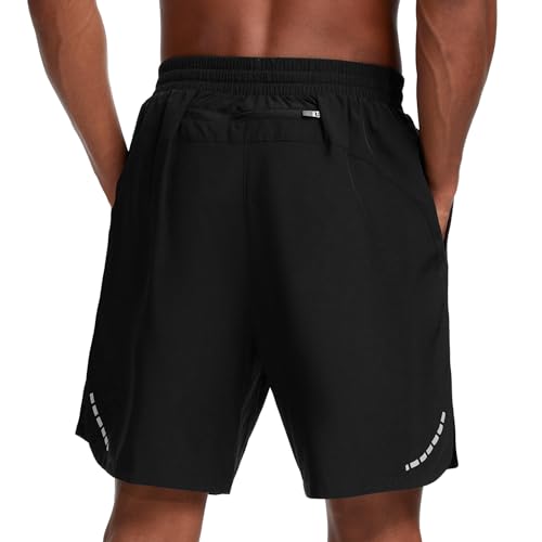 HOTSUIT Men's 2 in 1 Running Shorts 5"/ 7" Athletic Gym Workout Quick Dry with Compression Liner & Zipper Pockets2