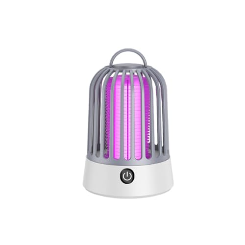Lámpara de Mosquito Killer 5W, Mosquito Eléctrico Zapper, Catcher de Moscas 360 °, Asesino de Insectos Seguro para Uso doméstico - Gris. (1PCS)