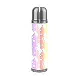 ALAZA Unicorn Stainless Steel Water Bottle Double Wall Vacuum Insulated Leak Proof and No Sweating Thermos Keep Your Drinks Hot and Cold 17 Oz(500ml)