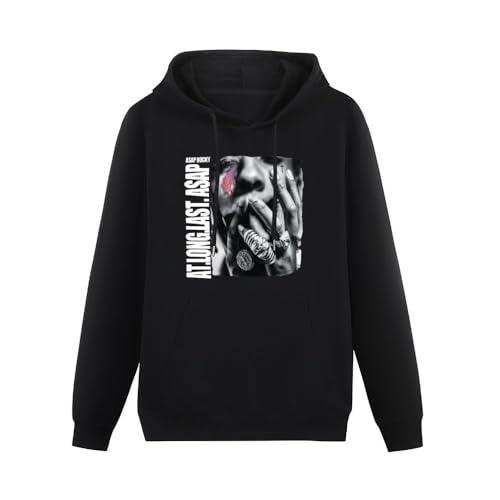 Doctor Li A$AP Rocky at Long Last Mob ASAP Articles Hoody Unisex Long Sleeve Hooded with Pocket Black M