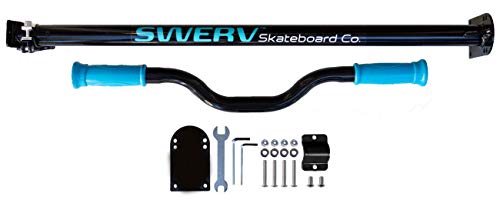 Swerv Stick Skateboard Trainer Adjustable Handlebar Attachment, Works with All Standard Skateboards and Longboards