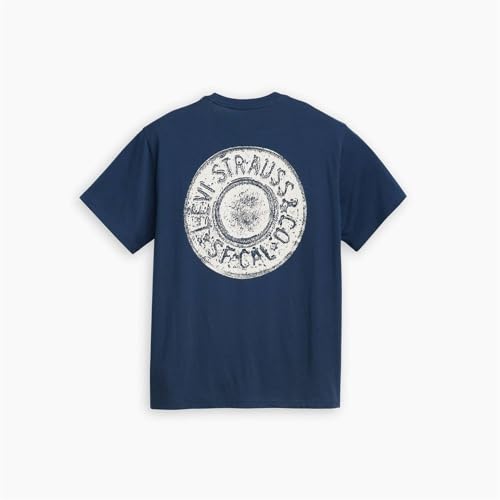 Levi's Herren Ss Relaxed Fit Tee T-Shirt, Icon Button Dress Blues, S – Ansicht 5