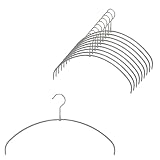 マワ ドイツのすべらない ハンガー 厚さ0.4cmの軽量スリムタイプ エコノミックライト 40PT 10本組 シルバー 10年保証