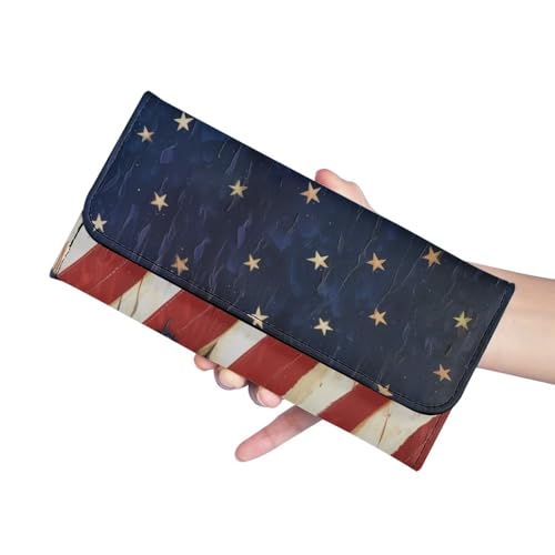 Image of AFPANQZ Womens Wallets Leather Trifold Multi Card Holder Slots Wallet, American Butterfly Ladies' Leather Card Pouch Bag for Keys Lipstick Cit Cards Holder
