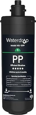 Waterdrop WD-10PP Under Sink Water Filter, Replacement for Waterdrop TSA & TSB &TSB-CM 3-stage Under Sink Water Filter System