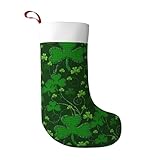 Calcetines de Navidad con estampado de purpurina para el día de San Patricio para decoración de fiestas de Navidad, familiares, amigos, celebración de temporada