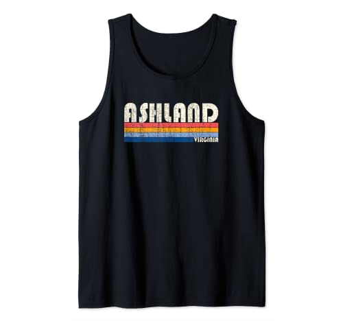 Vintage Retro 70s 80s Style Hometown of Ashland, VA Tank Top