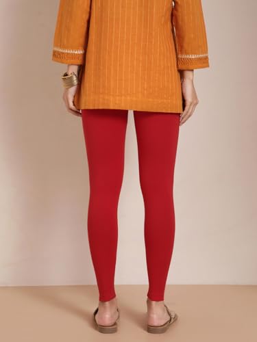 Image of TWIN BIRDS Super Stretchable Cotton Elasthane Fabric Ankle Length Leggings for Women