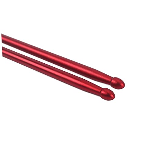 Baquetas de aluminio para práctica de batería color rojo miniatura 3