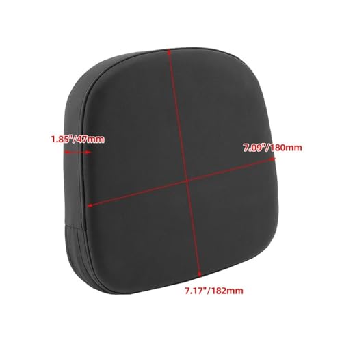 Coussin de dossier universel moto étanche en cuir PU noir Chopper - 7
