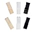 Joojus Add Soft Comfortable Women Bra Extenders Elastic Bra Extension Straps 3 Rows 2 Hooks, Lady's Bra Extender Bra Band 6 Pieces White/Black/Beige
