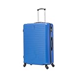 CELIMS - Valigia Grande 23 kg Rigida a 4 Ruote Leggera | Valigia da Stiva 75cm | Lucchetto Integrato | ABS | Trolley Grande 75cm con 4 Ruote | Blu