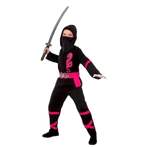 Wicked Ninja Costume for Girls 5-7 Years