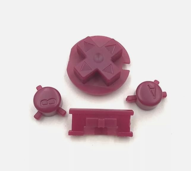 Image of Plastic Power ON Off Buttons Keypads Replacement for Gameboy Color GBC Button A B Control Button D Pads (Purple)