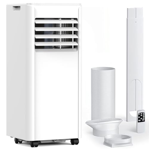 Antarctic Star 10,000 BTU Portable Air Conditioners Cools Up to 450 Sq.Ft, 4 Modes Portable AC with LED Display/Remote/24Hrs Timer for Home/Office/Dorms, White