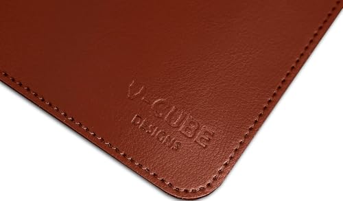 V-CUBE DESIGNS Premium Vegan Leather Mouse Pad |25X21cm| 2.4mm Thick(Padded)|Stitched, Reversible use, Splash-Proof, Anti-Skid for Gaming,... - Image 4