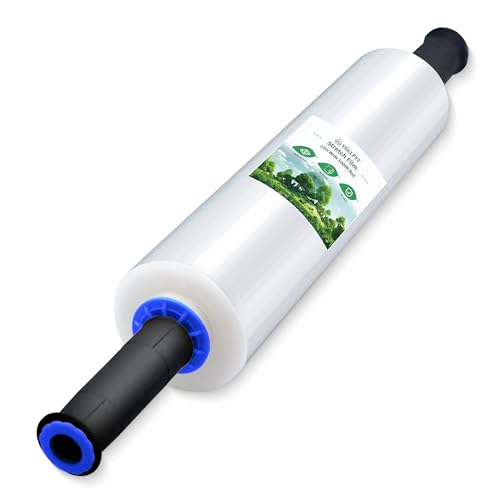 YGLLFYT Stretch Film Roll - 1000 Ft 15 Inch Width, 60 Gauge Thickness, 1 Pack - Heavy Duty Plastic Wrap for Moving and Packaging
