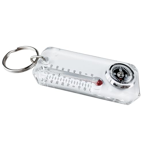 Termómetro y Brújula Compacta ToolUSA | Herramienta con Anilla de 2.5" x 1" | Navegación y Medición Precisa de Temperatura | Rango -30°C a 120°F miniatura 5