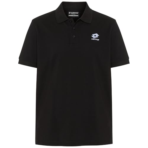 LOTTO 1124003 Polo para Hombre, Corte Regular, Caviar 3XL