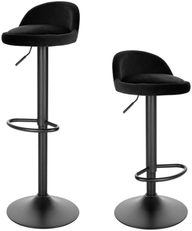 WOLTU BH405dgr-2 Bar Stools Set Of 2 Height-Adjustable Swivel