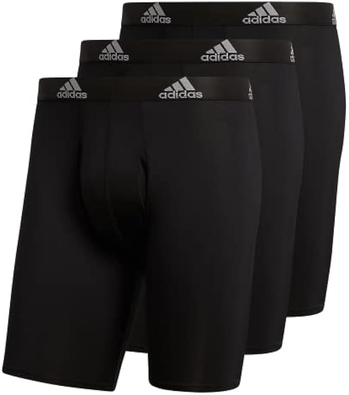 adidas Men's Performance Long Boxer Brief Underwear (3-Pack)