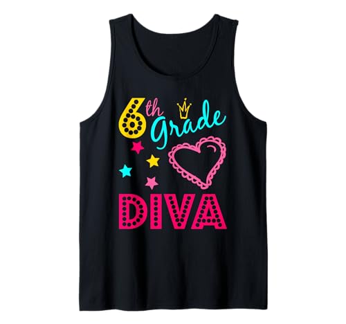 Sixth grade diva back to school outfit for girls tank top