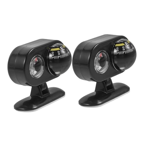 OUNONA 2pcs Car Compass Guide Ball Marine Compass for Automotive Boat Truck Dashboard Navigator Interior Accessory