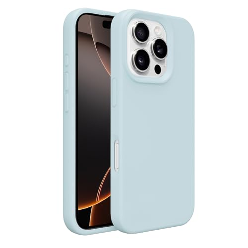 Image of iPhone 15 Pro Max Case Silicone,Soft Microfiber Lining(Cloud Blue)